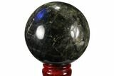 Flashy, Polished Labradorite Sphere - Great Color Play #99388-1